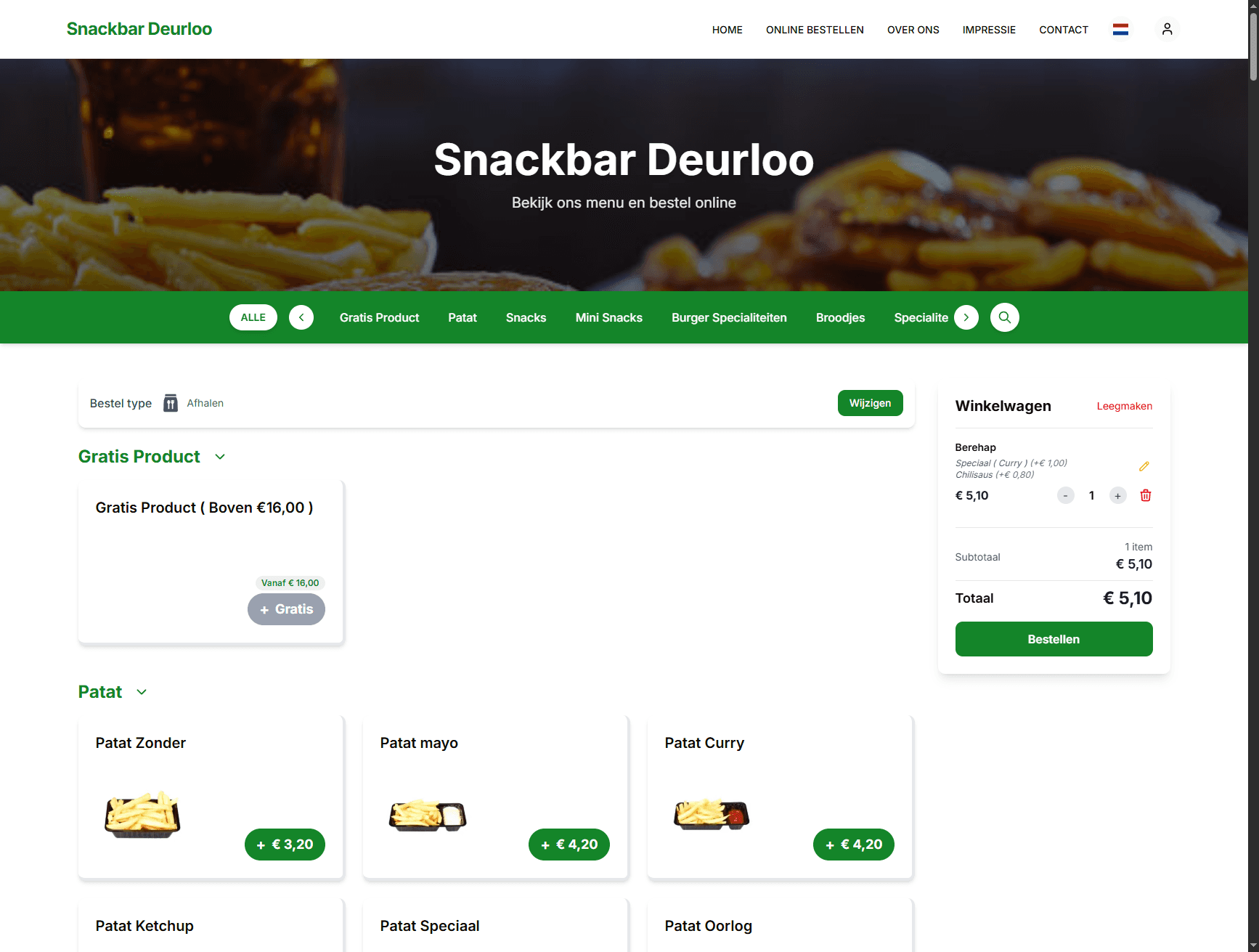 Snackbar Deurloo